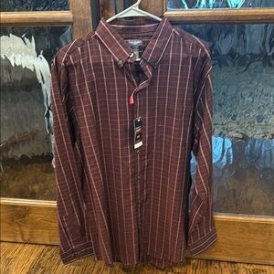 Van Heusen Red Casual Button Down Shirt